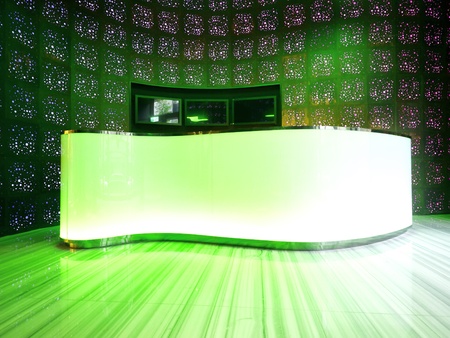 Bright counter in modern buildingの写真素材