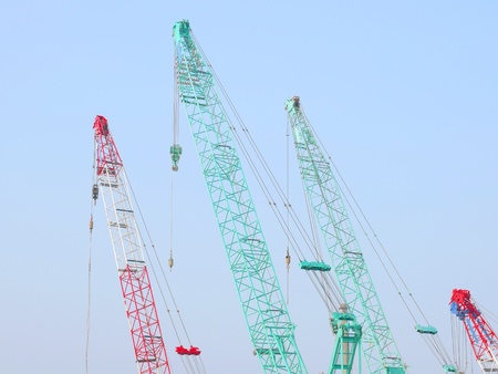 Crane in work placeの写真素材