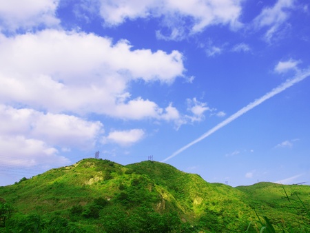 Blue sky and mountain