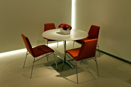Table with Flowersの写真素材