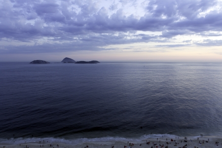 Late afternoon on Ipanema Beachの写真素材