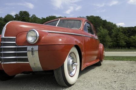 Old vintage red carの写真素材