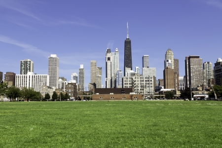 Downtown Chicago in the afternoonの写真素材