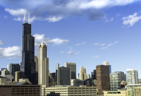 City of Chicago Downtown skylineの写真素材