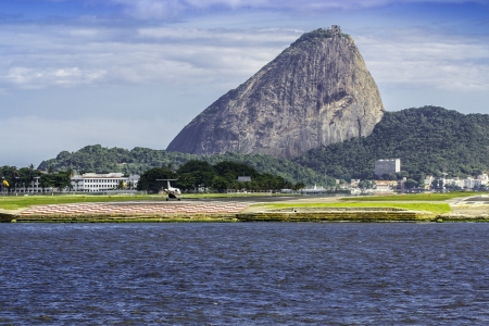 View of the sugar loaf mountain in Rio de Janeiro in Brazilの写真素材