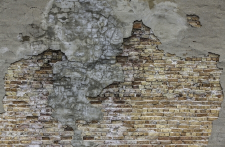 Background of aged brick wall textureの写真素材