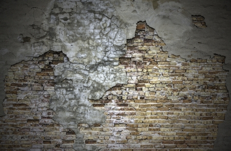 Background of aged brick wall textureの写真素材
