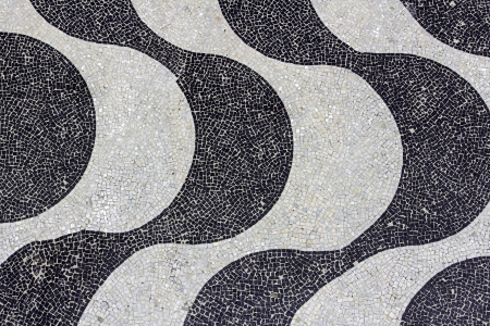Aerial view of Copacabana sidewalk mosaicの写真素材