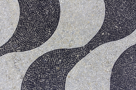 Aerial view of Copacabana sidewalk mosaicの写真素材