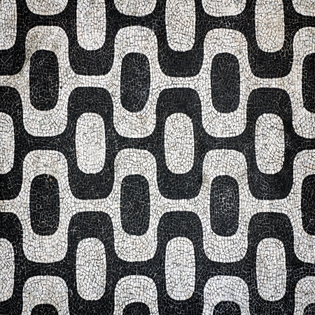 Ipanema Beach sidewalk pattern in Rio de Janeiroの写真素材