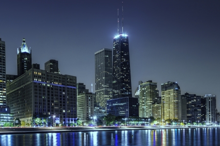Downtown Chicago Magnificent Mile by duskの写真素材