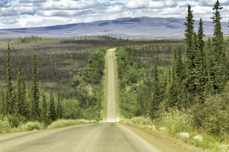 Dalton Highway on the way to Arctic Circleの写真素材