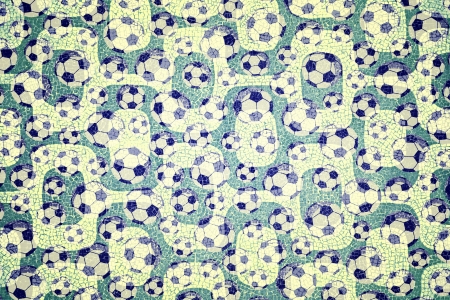 Ipanema Beach sidewalk with soccer ball pattern in Rio de Janeiro ,Brazilの写真素材