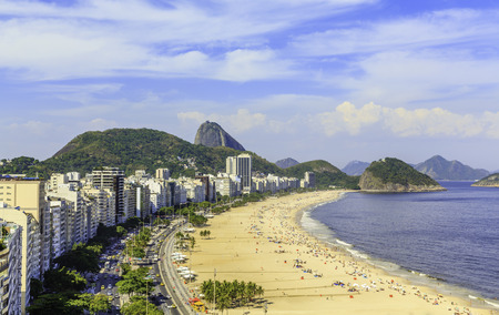 Copacabana Beach in Rio de Janeiro, Brazilの写真素材