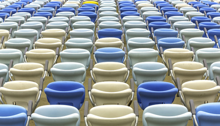 Stadium plastic seatsの写真素材