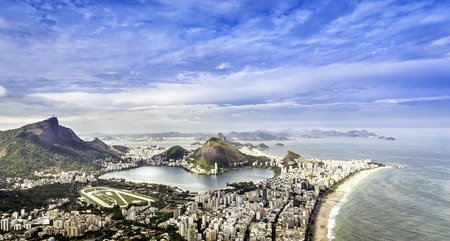 Aerial panorama of Rio de Janeiro in Brazilの写真素材
