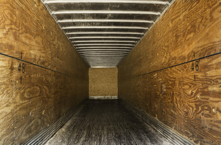 Empty old truck trailerの写真素材