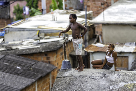 Life in Favela in Rio de Janeiro, Brazilのeditorial素材