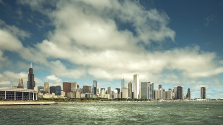 Downtown of Chicago skyline, United Statesのeditorial素材