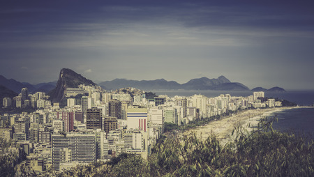 Ipanema Beach aerial view in Rio de Janeiro, Brazilの写真素材