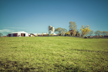 Autumn on American Farmの写真素材