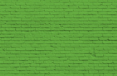 Green Brick wall for background or textureの写真素材
