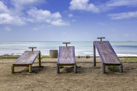 Outside gym on the beach of Fortaleza, Brazil