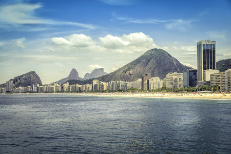 Copacabana Beach in Rio de Janeiro, Brazilの写真素材