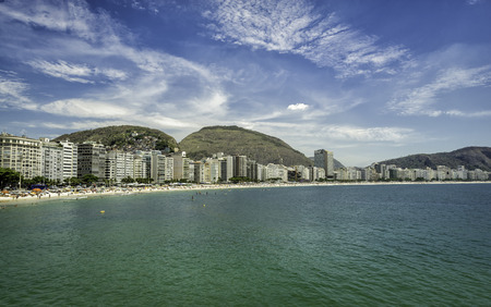 Buildings on Copacabana Beach  in Rio de Janeiro,Brazilの写真素材