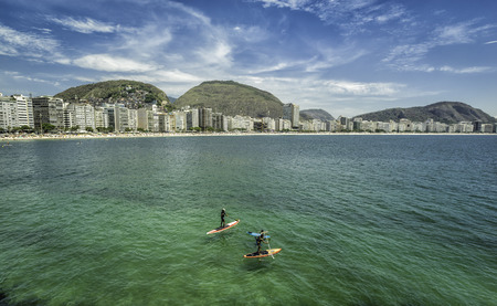 Buildings on Copacabana Beach  in Rio de Janeiro,Brazilの写真素材