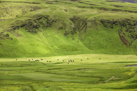 Typical Icelandic mountain landscapesの写真素材