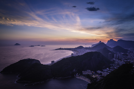 Aerial Panorama of Rio De Janeiro  by dusk Brazilの写真素材