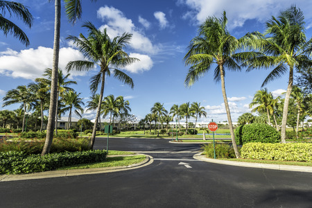 Gated community condominiums in South Floridaの写真素材