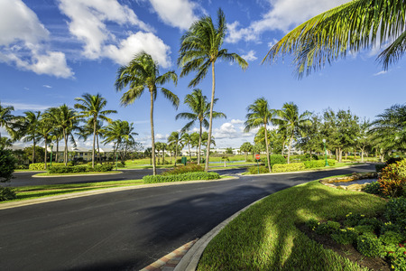 Gated community condominiums in South Floridaの写真素材