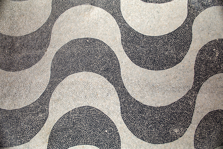 Copacabana Mosaic top view, Rio De Janeiroの写真素材