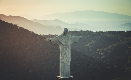 Aerial view of Christ The Redeemer Statueのeditorial素材
