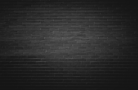 Black brick wall backgroundの写真素材
