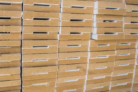 Decorative mouldings in old warehouse, shallow depth of field