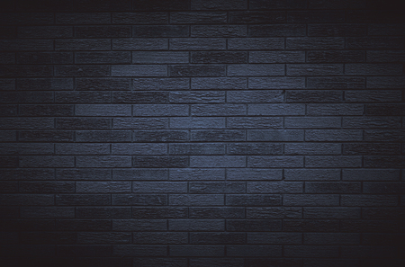Black brick wall for backgroundの写真素材