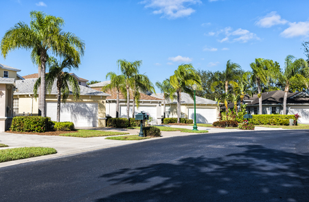 Gated community houses in South Florida, United Statesの写真素材