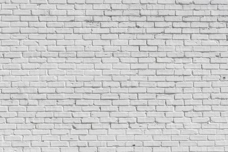 Old Brick painted white wall, can be used for texture or backgroundの写真素材