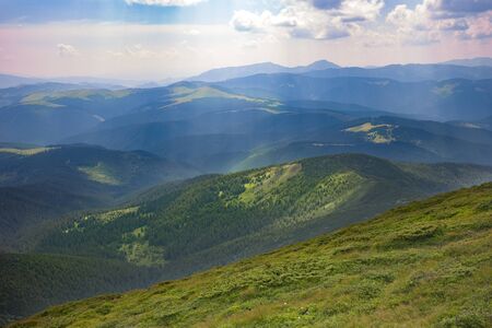 Beautiful Scenery. Carpathian Mountain range at the west of Ukraineの写真素材