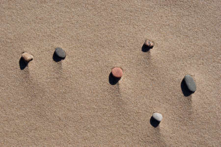 few stones in sandsの写真素材