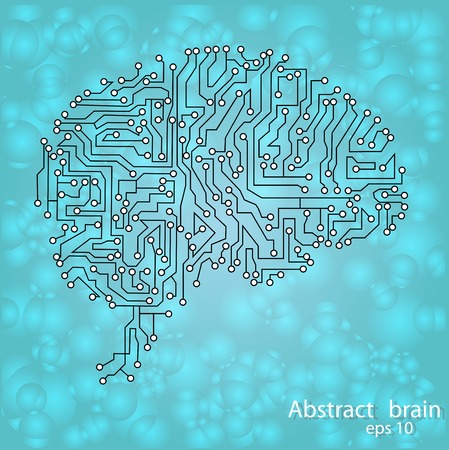Circuit board brainのイラスト素材
