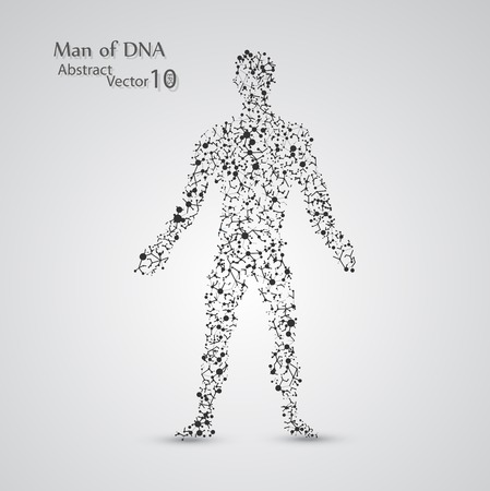 Molecular structure in the form of manのイラスト素材