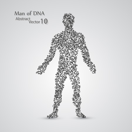 Molecular structure in the form of manのイラスト素材