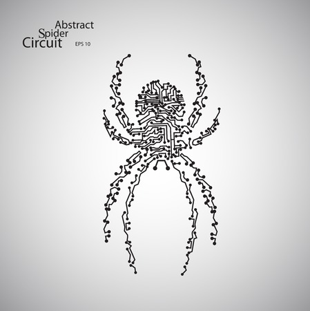Circuit board spider eps 10のイラスト素材