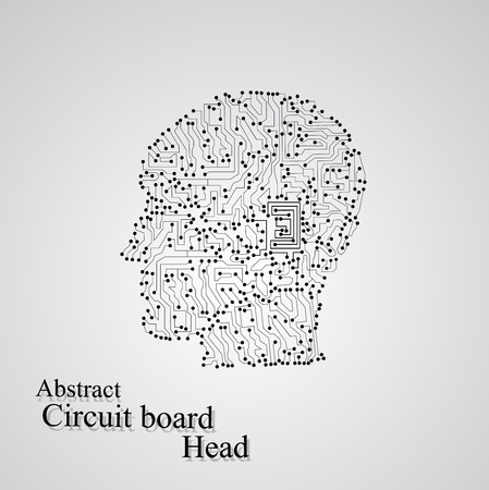 Circuit board human head  のイラスト素材