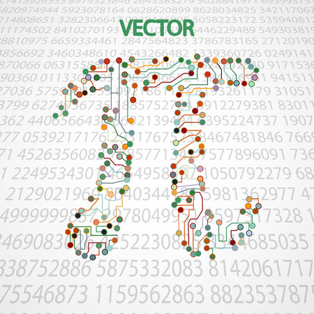 Pi technology shapeのイラスト素材