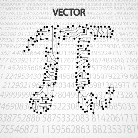 Pi technology shapeのイラスト素材
